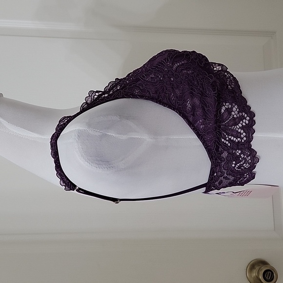 Savage X Fenty Size M Purple Lace Front Closure Bra Bralette, NEW with Tag - Picture 5 of 10